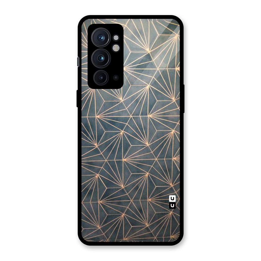 Dotted Lines Pattern Glass Back Case for OnePlus 9RT 5G