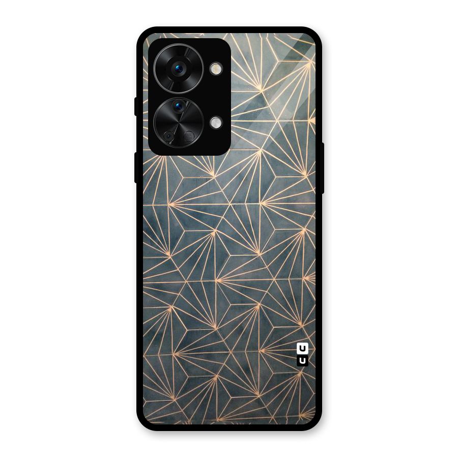 Dotted Lines Pattern Glass Back Case for OnePlus Nord 2T