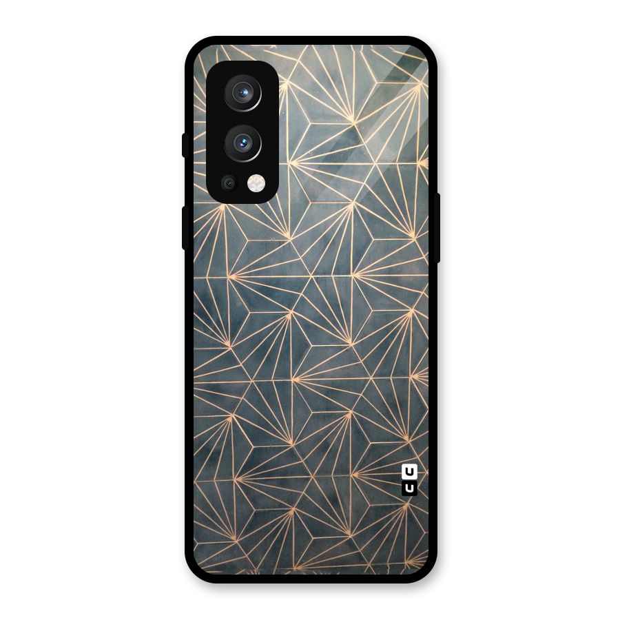 Dotted Lines Pattern Glass Back Case for OnePlus Nord 2 5G