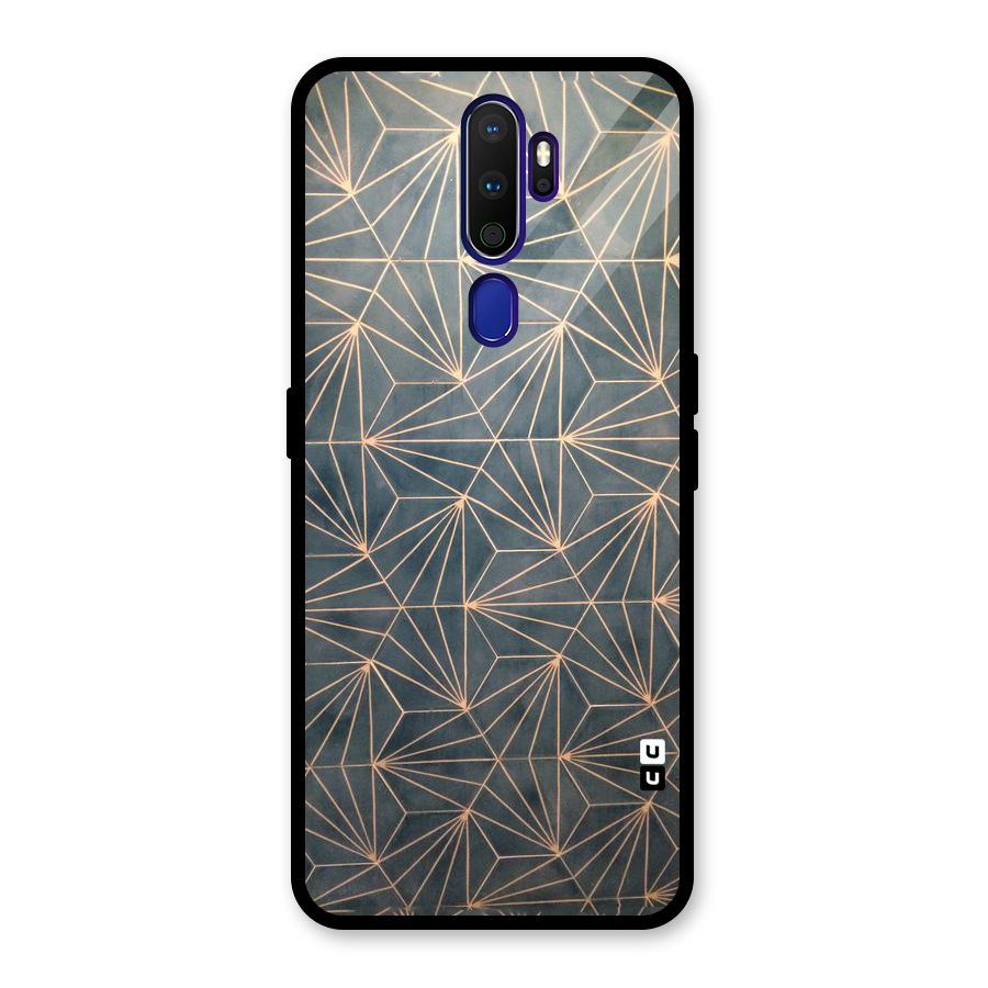 Dotted Lines Pattern Glass Back Case for Oppo A9 (2020)
