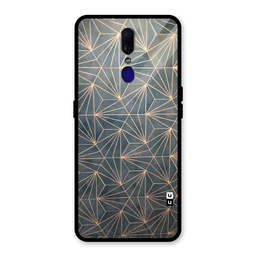 Dotted Lines Pattern Glass Back Case for Oppo F11