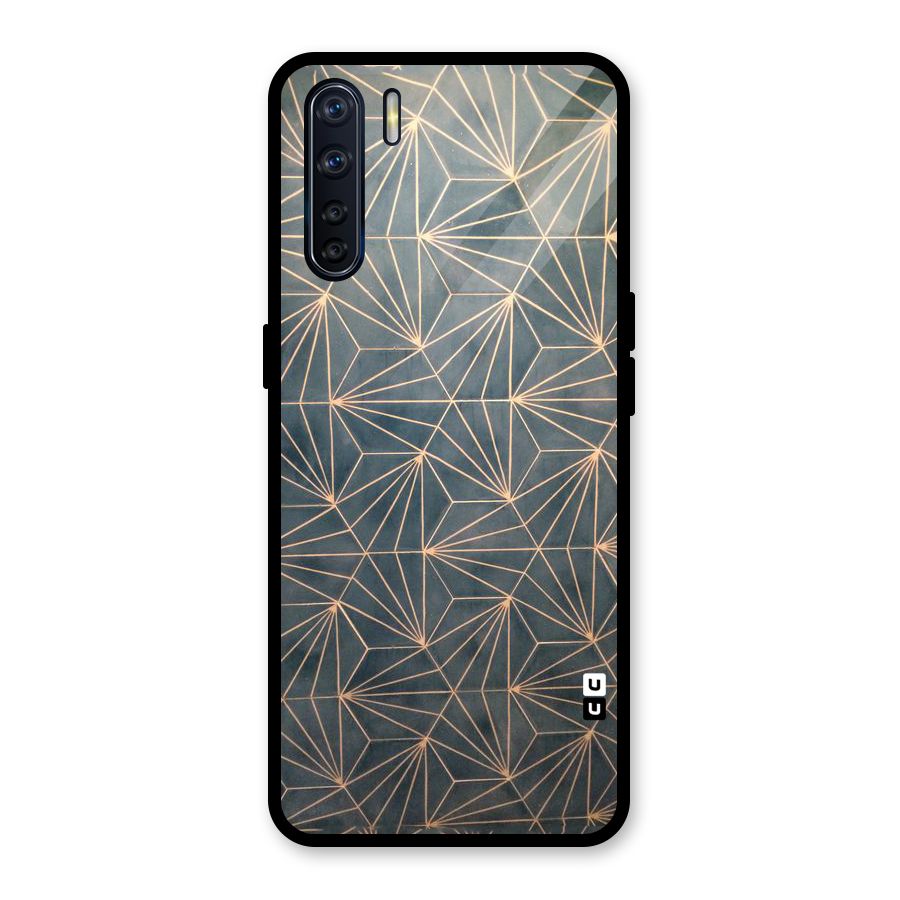 Dotted Lines Pattern Glass Back Case for Oppo F15