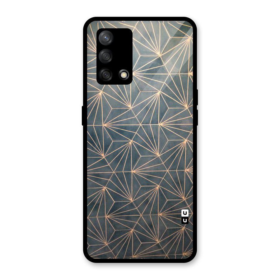 Dotted Lines Pattern Glass Back Case for Oppo F19