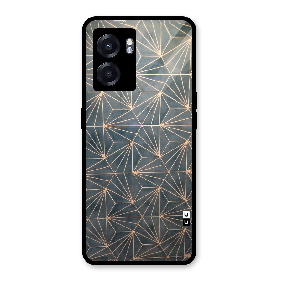Dotted Lines Pattern Glass Back Case for Oppo K10 (5G)