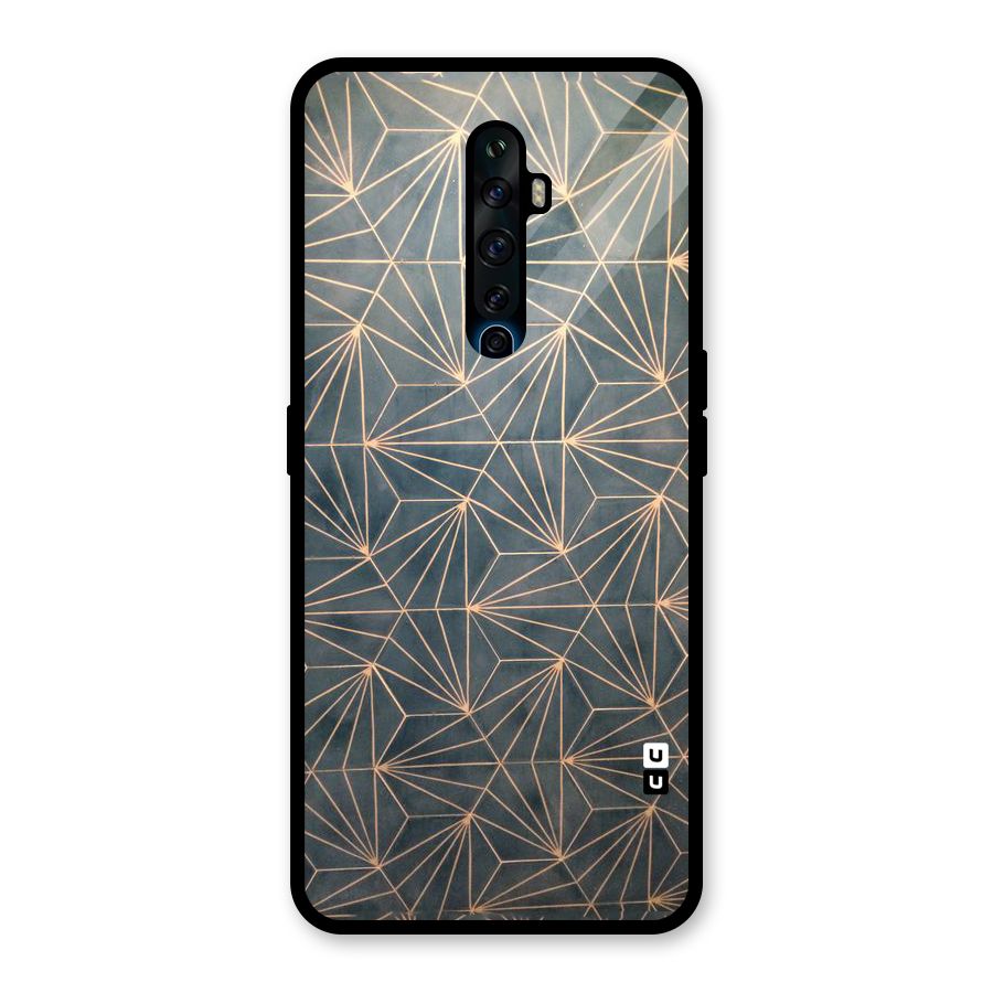 Dotted Lines Pattern Glass Back Case for Oppo Reno2 F