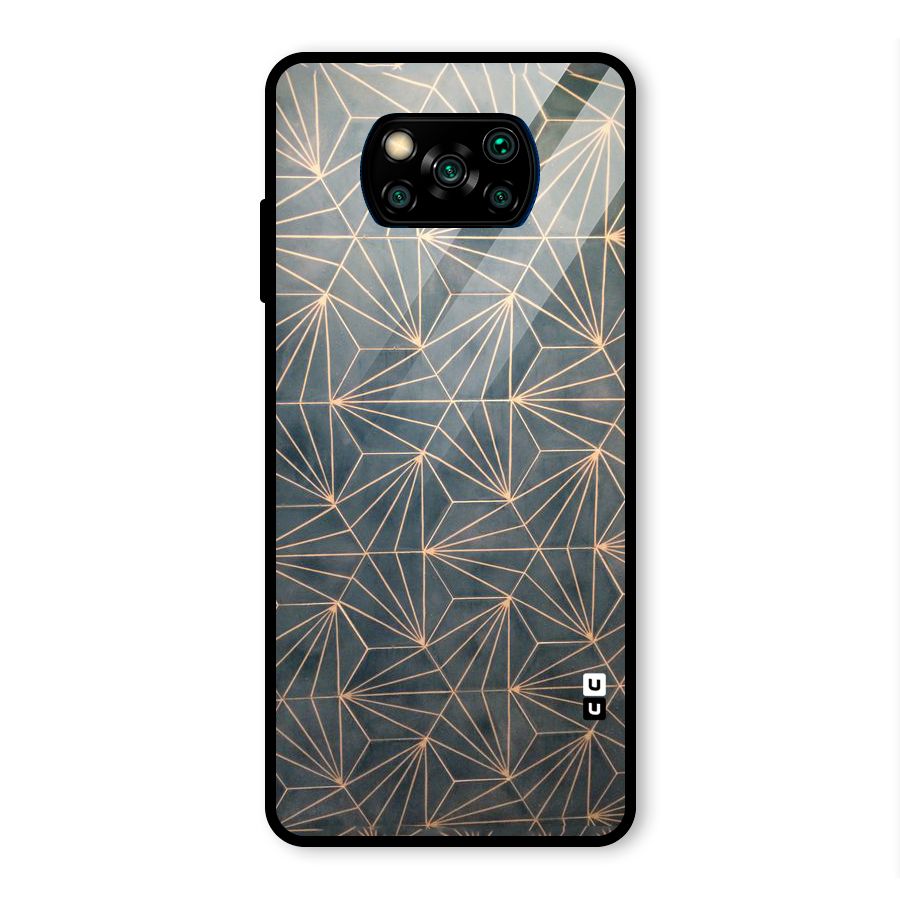 Dotted Lines Pattern Glass Back Case for Poco X3 Pro