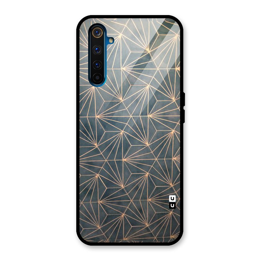 Dotted Lines Pattern Glass Back Case for Realme 6 Pro