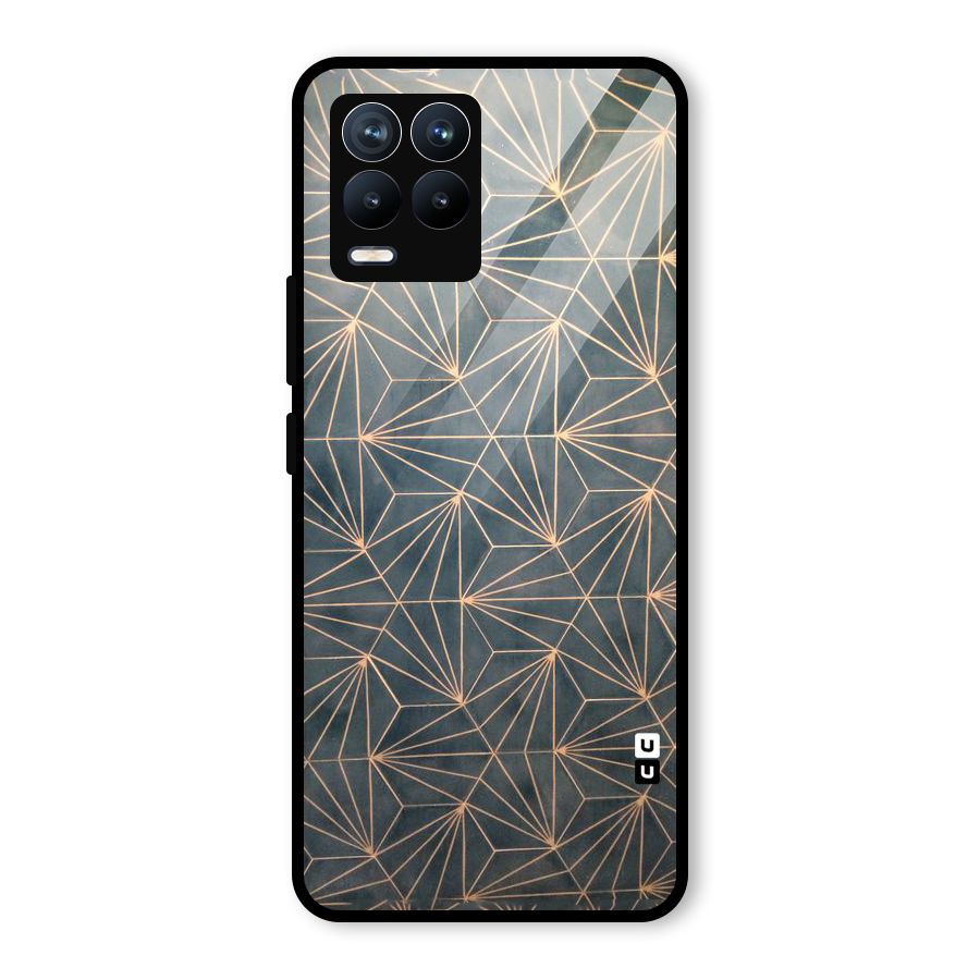 Dotted Lines Pattern Glass Back Case for Realme 8 Pro