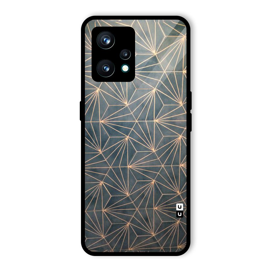 Dotted Lines Pattern Glass Back Case for Realme 9 Pro Plus 5G