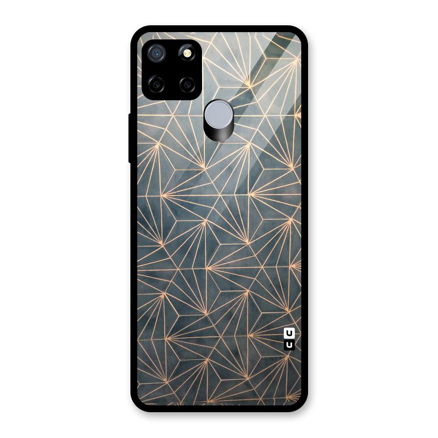Dotted Lines Pattern Glass Back Case for Realme C15