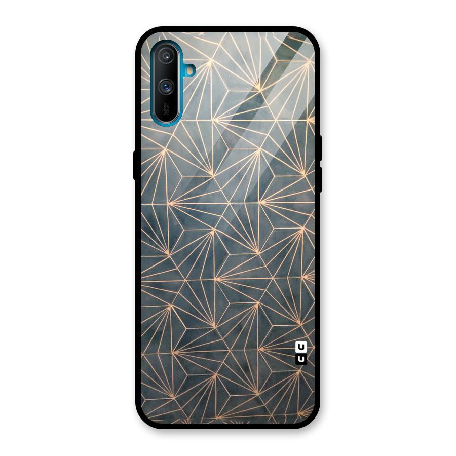 Dotted Lines Pattern Glass Back Case for Realme C3