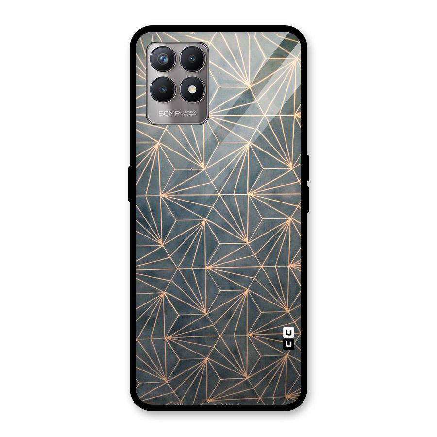 Dotted Lines Pattern Glass Back Case for Realme Narzo 50