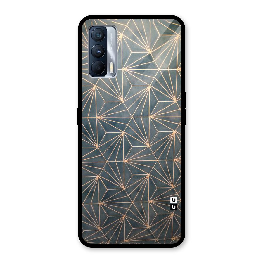 Dotted Lines Pattern Glass Back Case for Realme X7