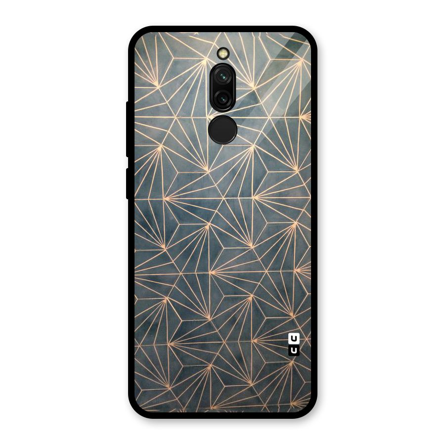 Dotted Lines Pattern Glass Back Case for Redmi 8