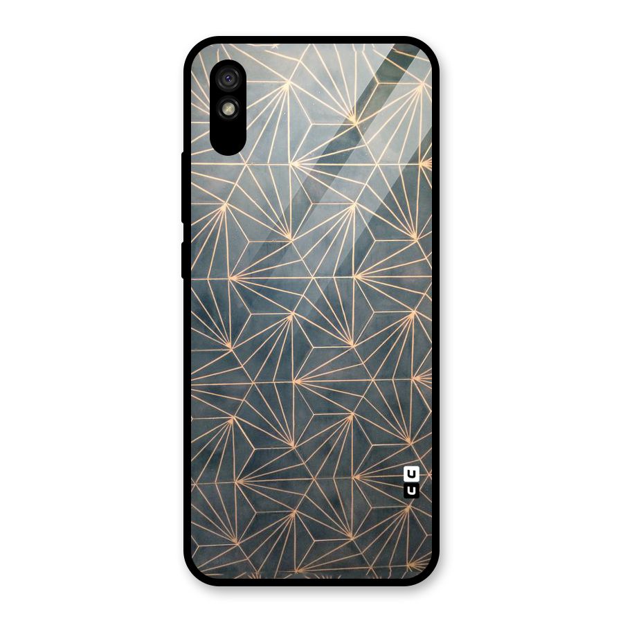 Dotted Lines Pattern Glass Back Case for Redmi 9A