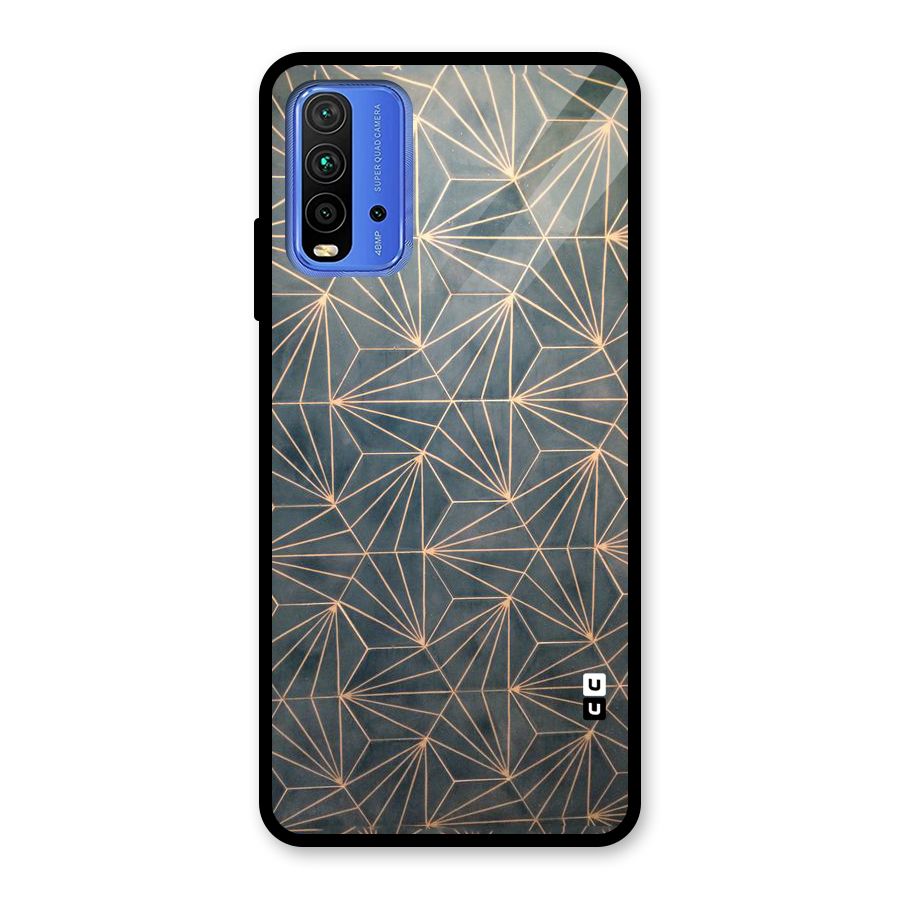 Dotted Lines Pattern Glass Back Case for Redmi 9 Power