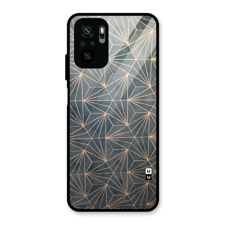 Dotted Lines Pattern Glass Back Case for Redmi Note 10S