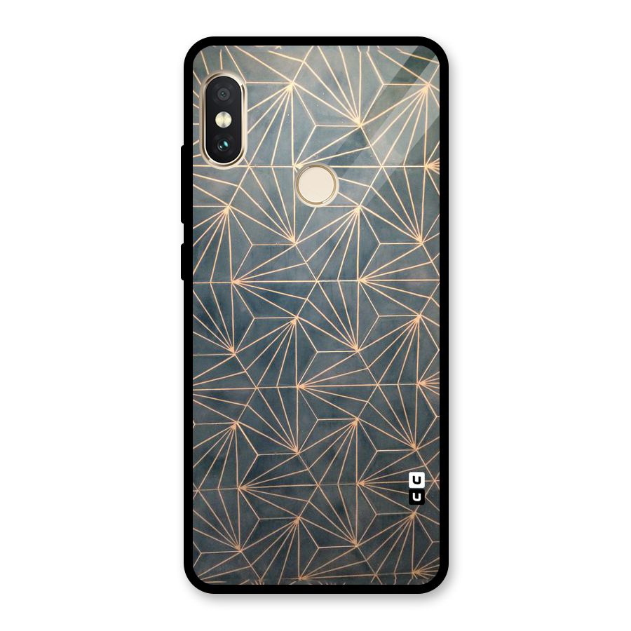 Dotted Lines Pattern Glass Back Case for Redmi Note 5 Pro