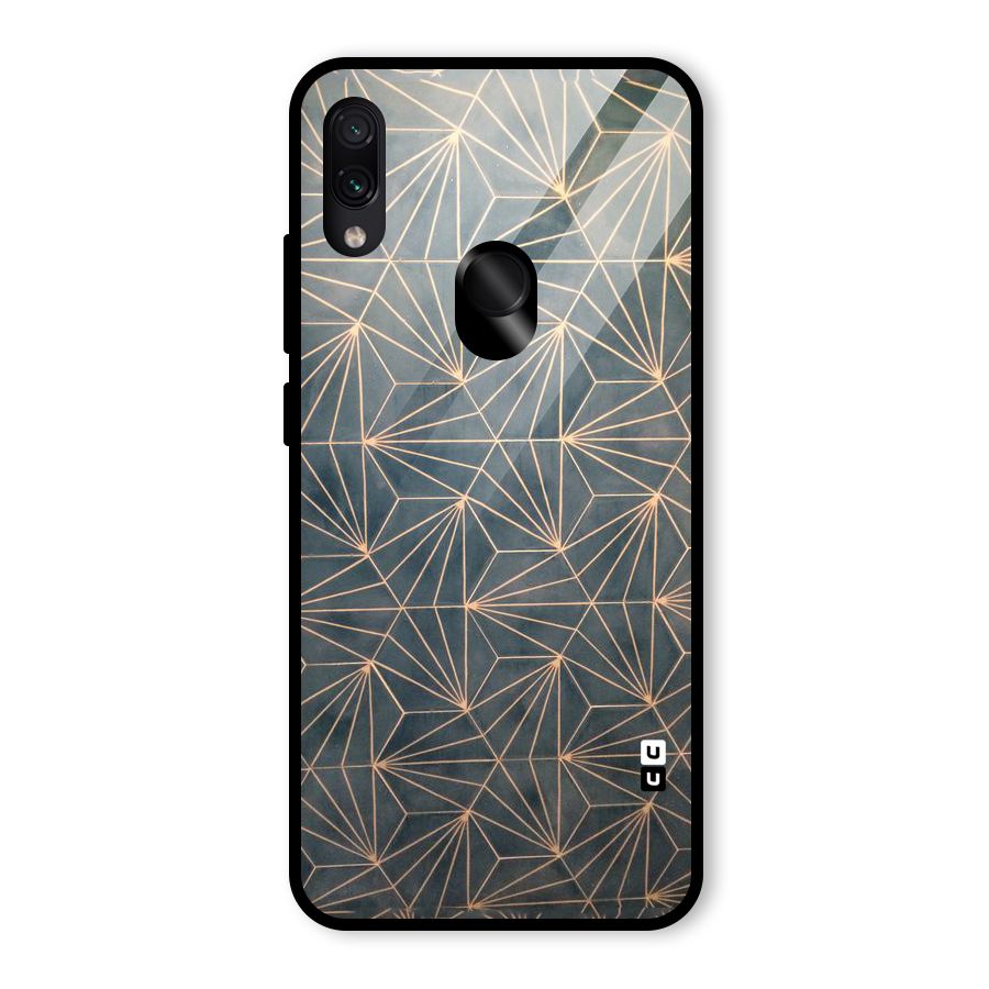Dotted Lines Pattern Glass Back Case for Redmi Note 7 Pro