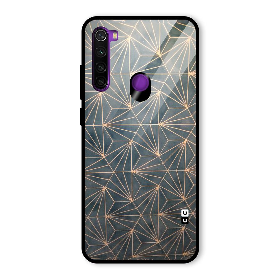 Dotted Lines Pattern Glass Back Case for Redmi Note 8