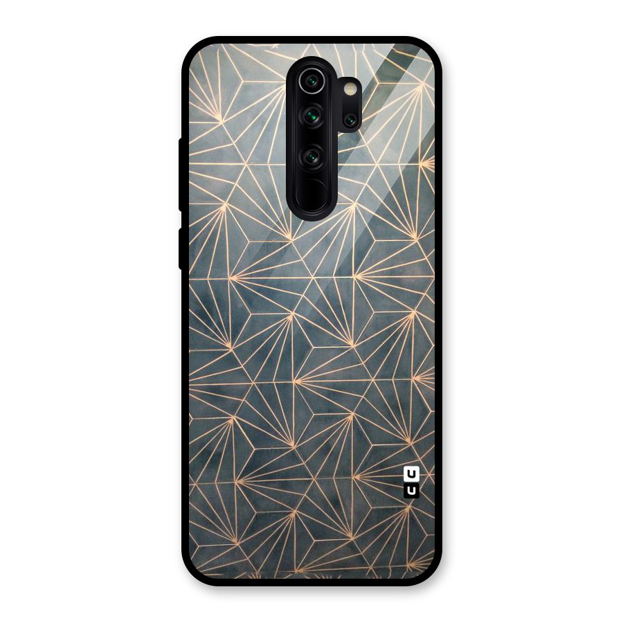 Dotted Lines Pattern Glass Back Case for Redmi Note 8 Pro