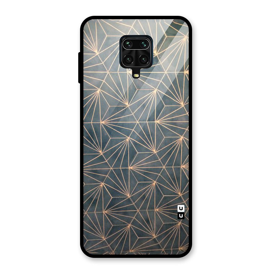 Dotted Lines Pattern Glass Back Case for Redmi Note 9 Pro