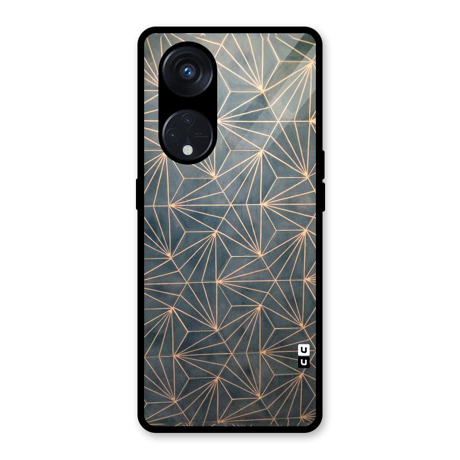 Dotted Lines Pattern Glass Back Case for Reno8 T 5G