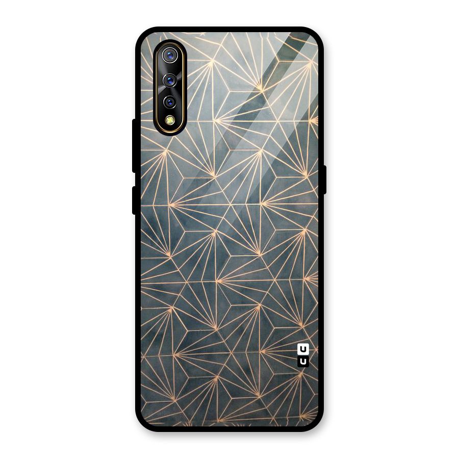Dotted Lines Pattern Glass Back Case for Vivo S1