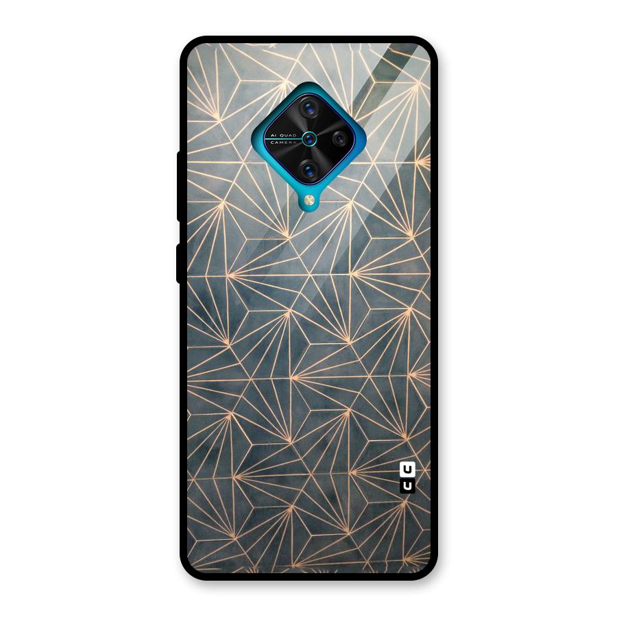 Dotted Lines Pattern Glass Back Case for Vivo S1 Pro