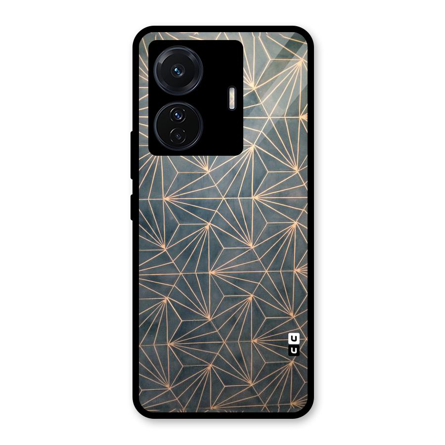 Dotted Lines Pattern Glass Back Case for Vivo T1 Pro