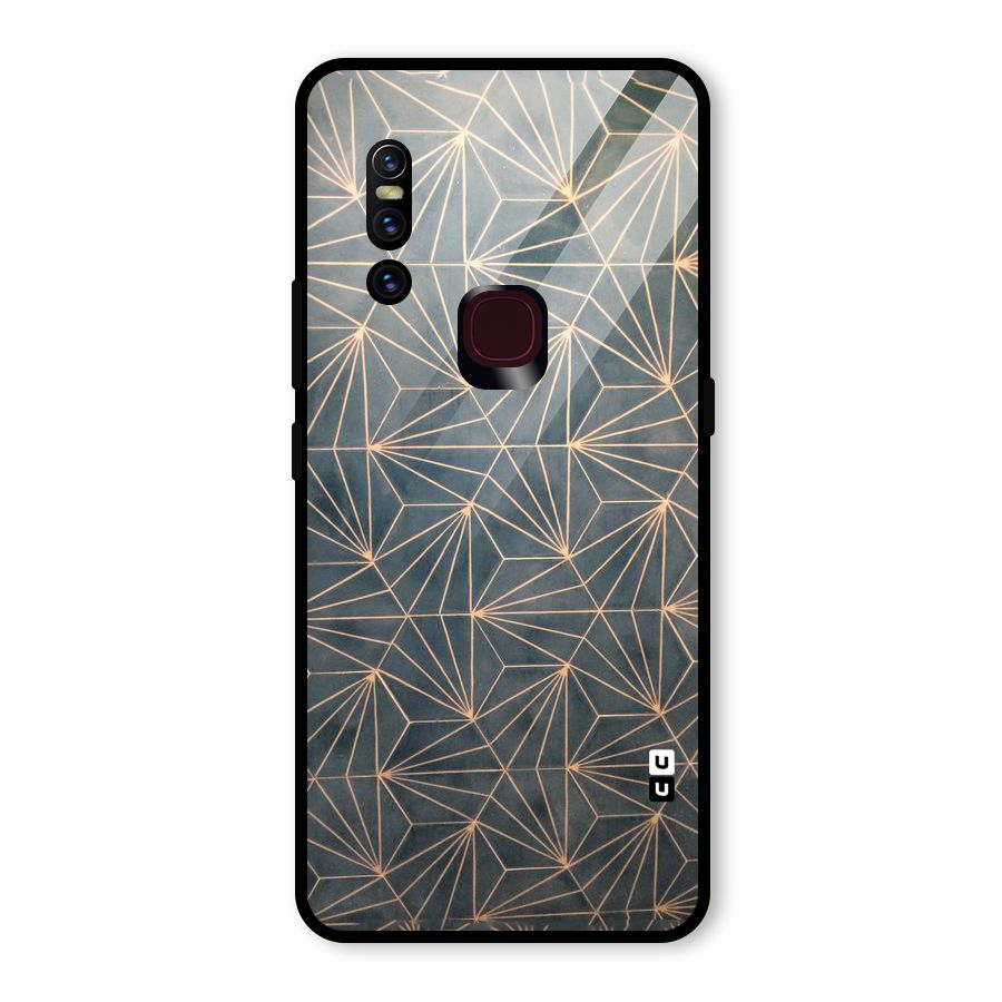 Dotted Lines Pattern Glass Back Case for Vivo V15