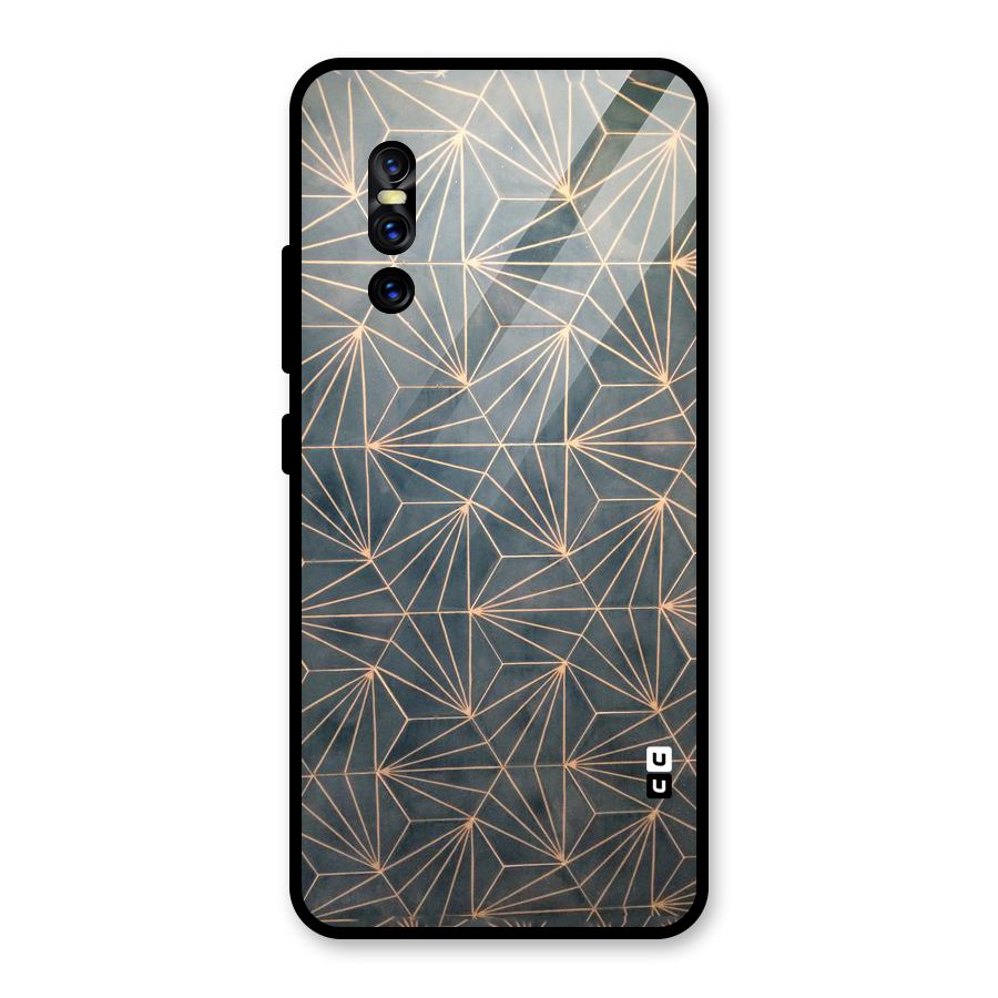 Dotted Lines Pattern Glass Back Case for Vivo V15 Pro