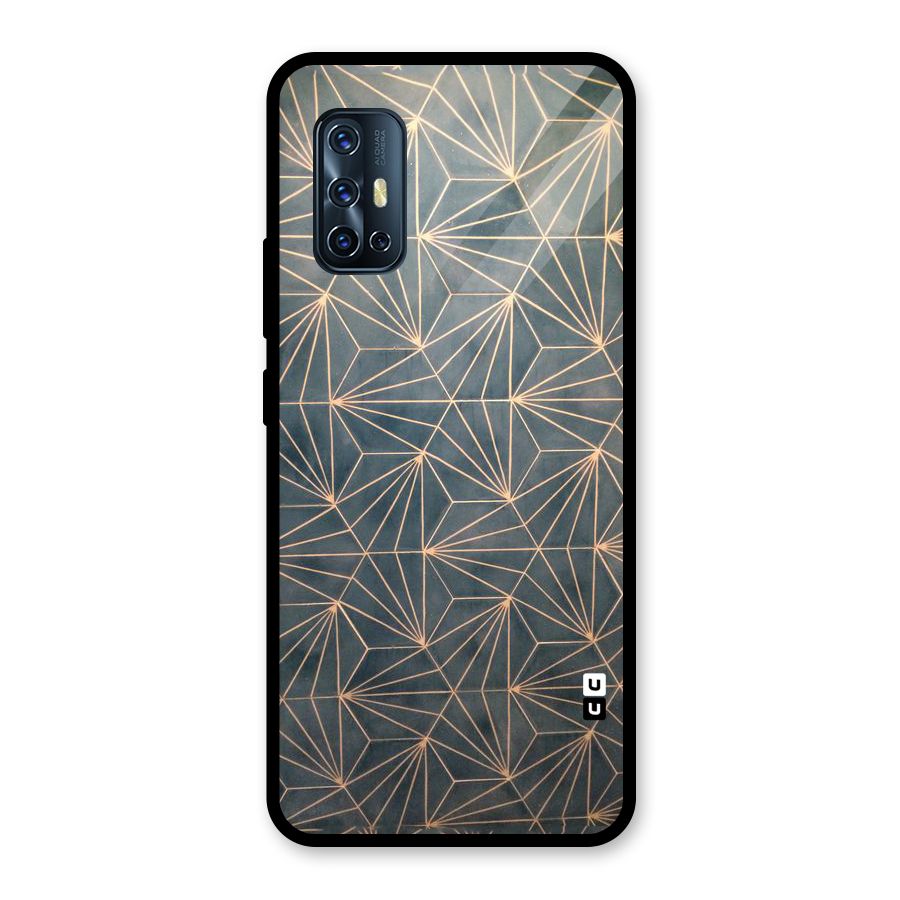 Dotted Lines Pattern Glass Back Case for Vivo V17