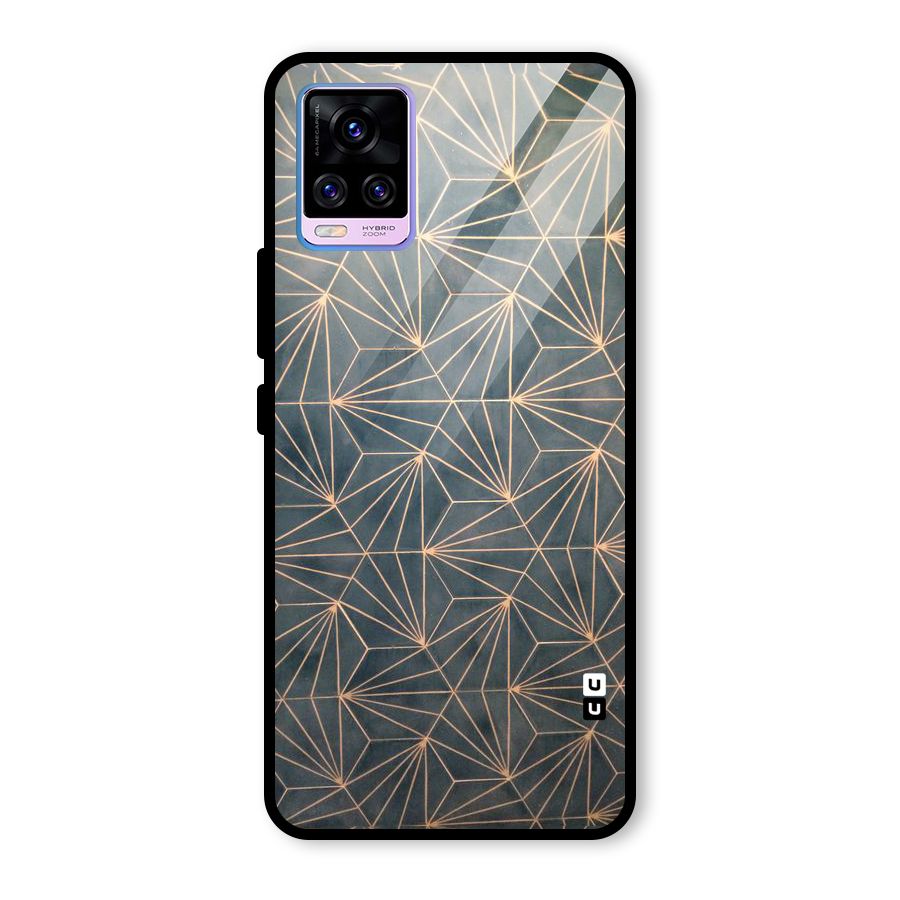 Dotted Lines Pattern Glass Back Case for Vivo V20 Pro