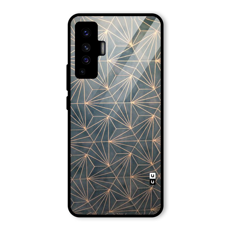 Dotted Lines Pattern Glass Back Case for Vivo X50