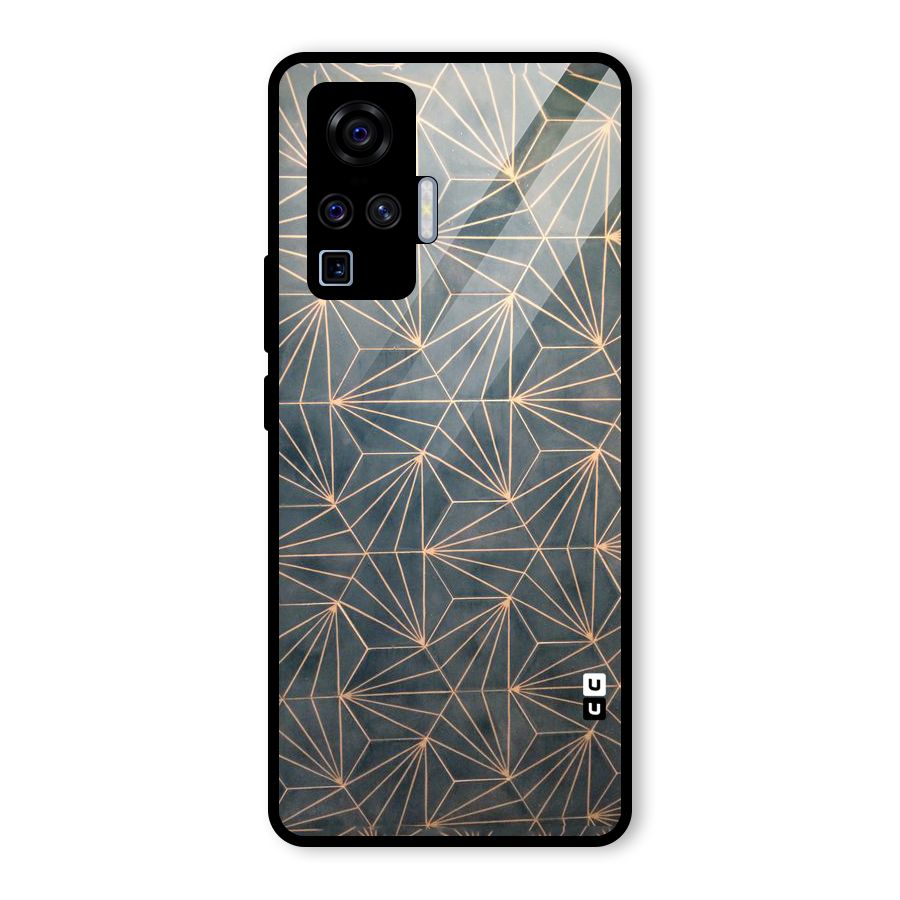 Dotted Lines Pattern Glass Back Case for Vivo X50 Pro