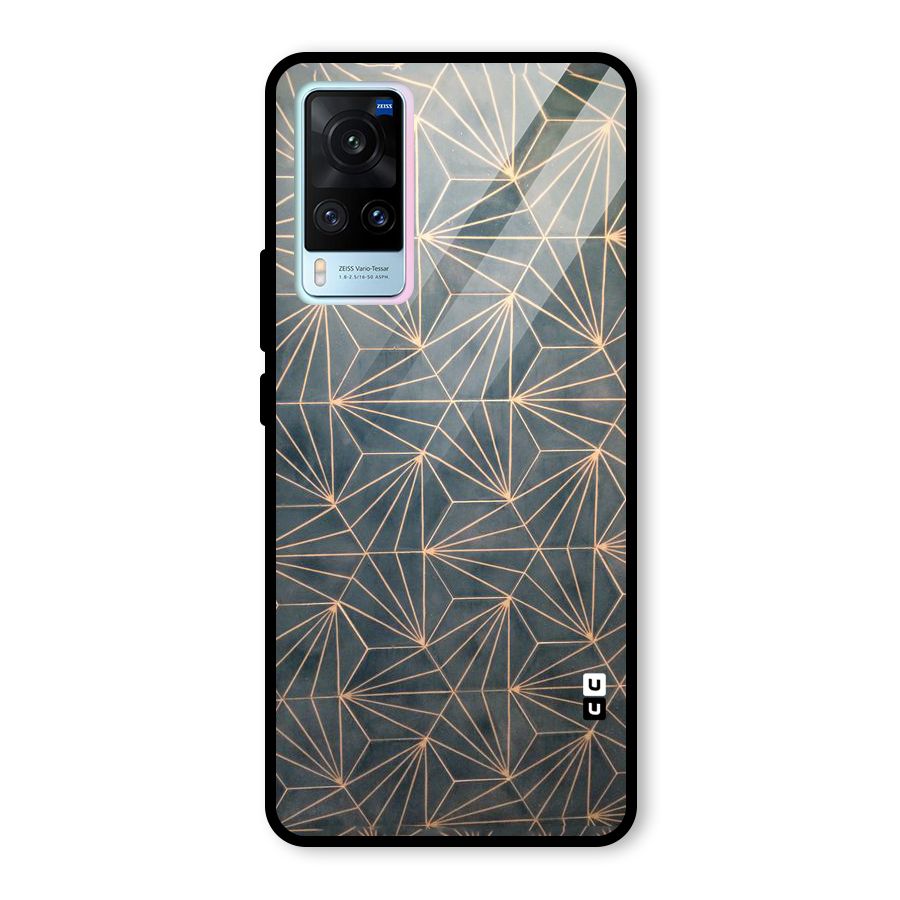 Dotted Lines Pattern Glass Back Case for Vivo X60