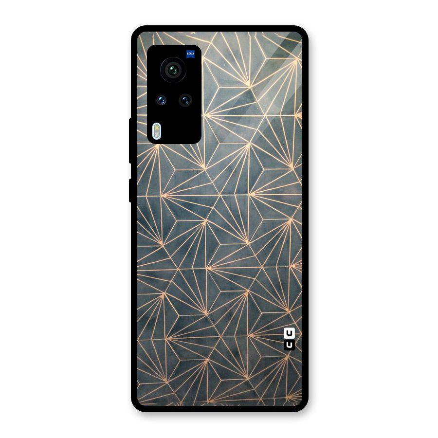 Dotted Lines Pattern Glass Back Case for Vivo X60 Pro