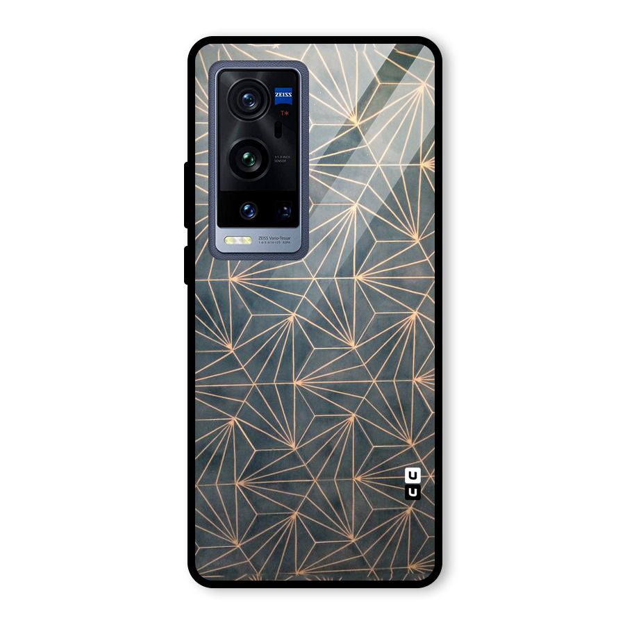 Dotted Lines Pattern Glass Back Case for Vivo X60 Pro Plus