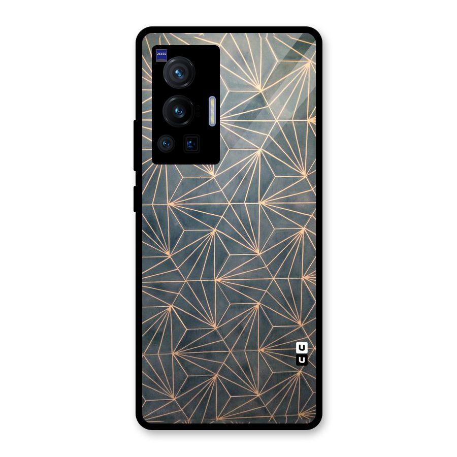 Dotted Lines Pattern Glass Back Case for Vivo X70 Pro