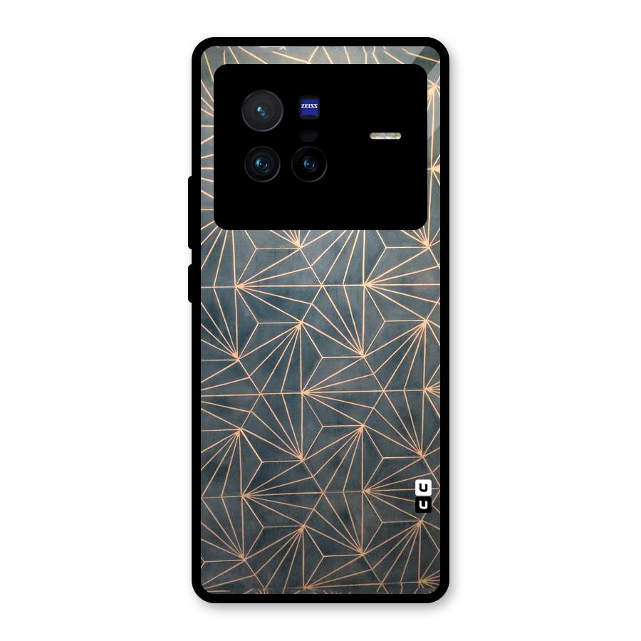 Dotted Lines Pattern Glass Back Case for Vivo X80