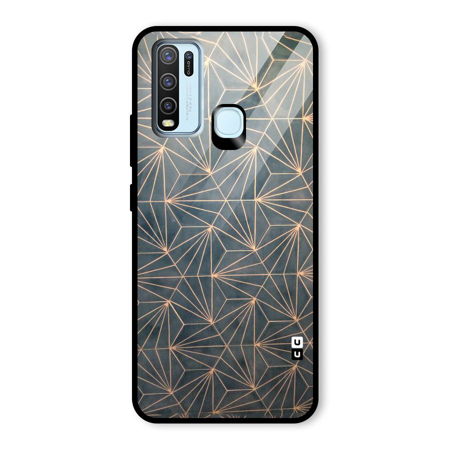Dotted Lines Pattern Glass Back Case for Vivo Y30