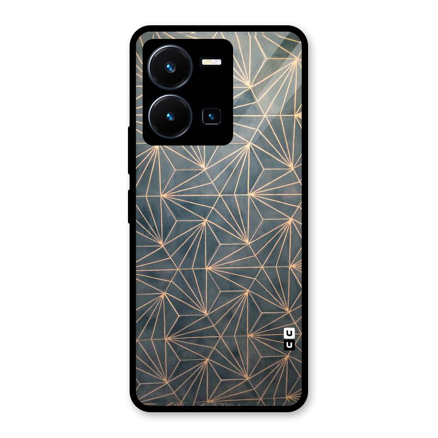 Dotted Lines Pattern Glass Back Case for Vivo Y35