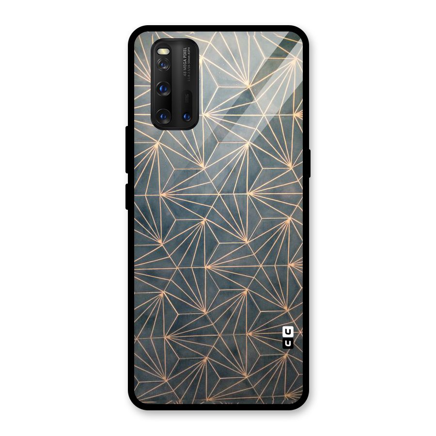 Dotted Lines Pattern Glass Back Case for Vivo iQOO 3