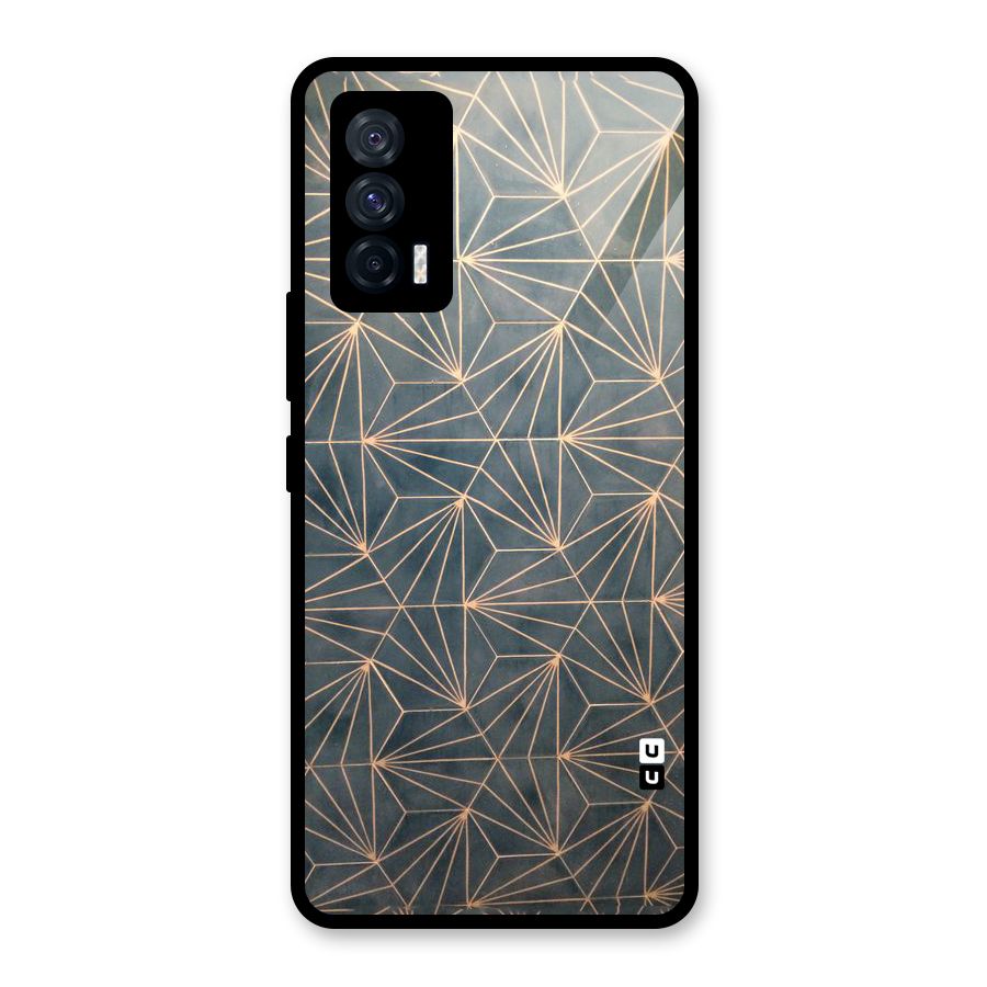Dotted Lines Pattern Glass Back Case for Vivo iQOO 7 5G