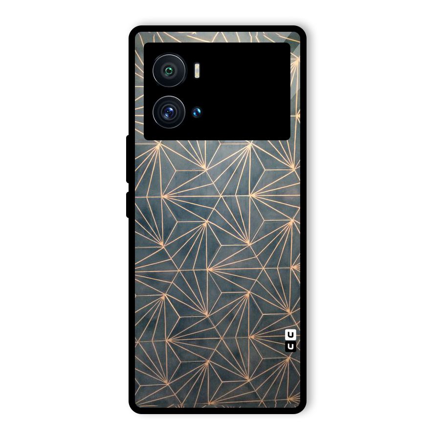 Dotted Lines Pattern Glass Back Case for Vivo iQOO 9 Pro
