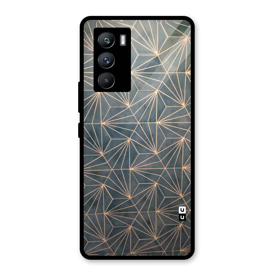 Dotted Lines Pattern Glass Back Case for Vivo iQOO 9 SE