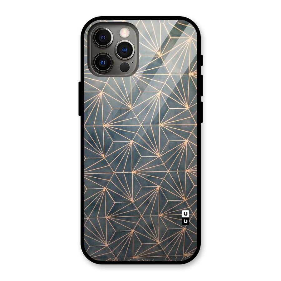 Dotted Lines Pattern Glass Back Case for iPhone 12 Pro