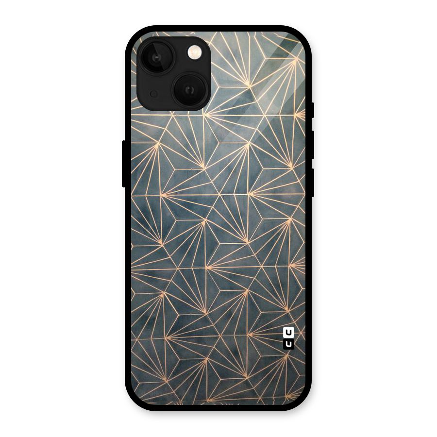 Dotted Lines Pattern Glass Back Case for iPhone 13