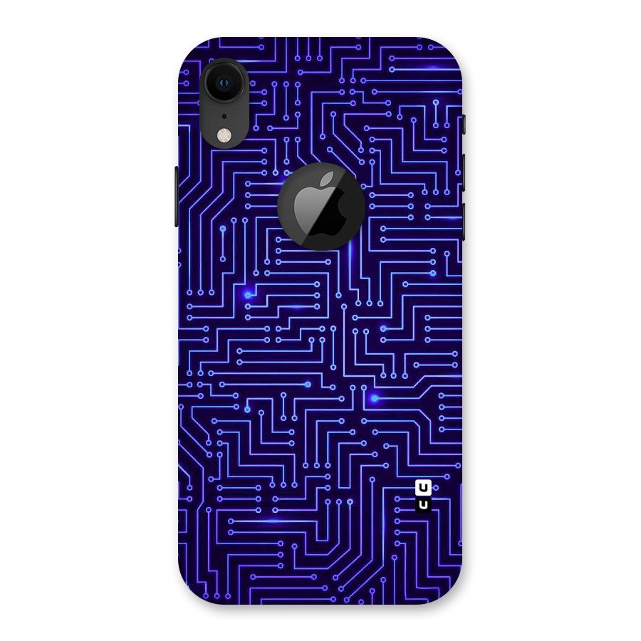 Dotting Lines Back Case for iPhone XR Logo Cut
